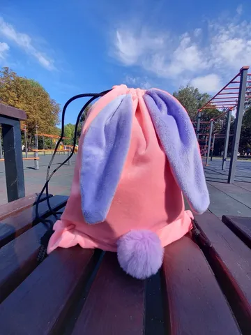 Плюшевий рюкзак-зайчик рожевий 🐰