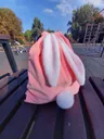Рюкзак-мішок рожевий зайчик з білими вушками 🐰🎀 — фото 2